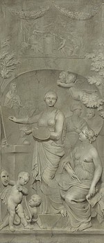 Herengracht 132, Allegorie op de Kunsten, schilderingen Gerard de Lairesse. Nu van het Rijksmuseum