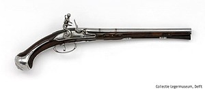 Vuursteenpistool vervaardigd door Hendrik Oortman te Amsterdam, circa 1665-1675