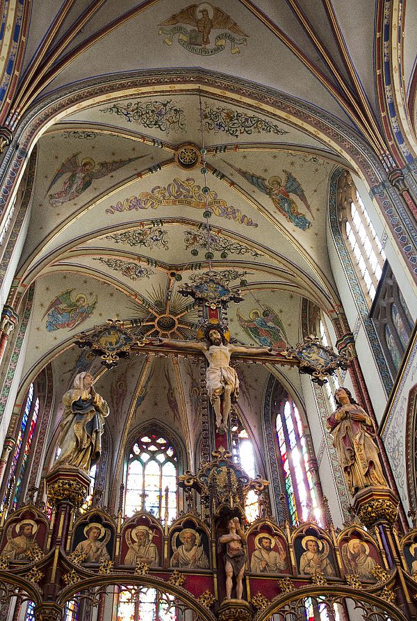 Singel 446 , Kerk de Krijtberg, Plafond boven altaar