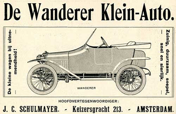 Keizersgracht 213 Wanderer auto juli 1914