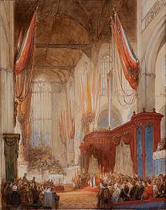 Nieuwe Kerk de inhuldiging van koning Willem III