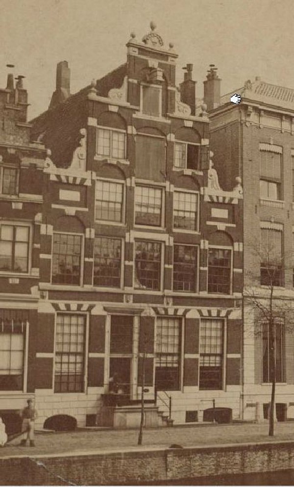 Keizersgracht 185 voor de afbraak in 1896