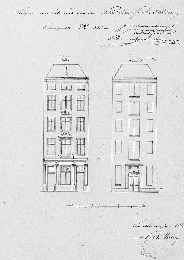 Herengracht 123 bouwtekening 1871 1 SAA