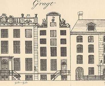 Herengracht 516, tekening Caspar Philips