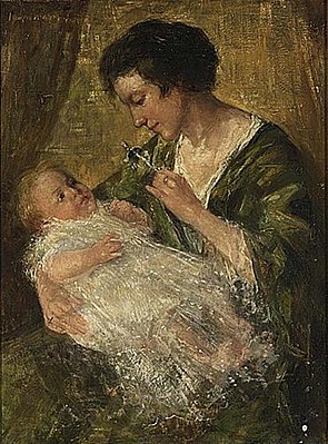 Moeder en kind, Simon Willem Maris
