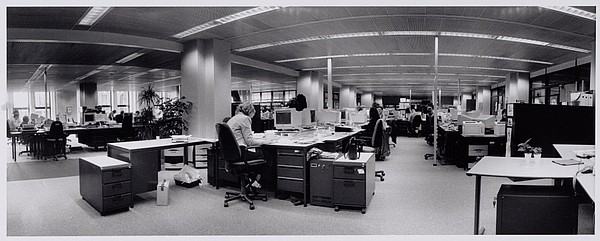 Herengracht 595 - 597, Interieur ABN AMRO bank: Afdeling grootbedrijf op de tweede etage.
