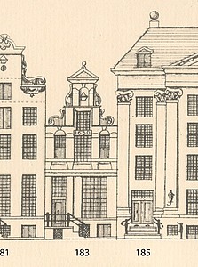 Herengracht 183, tekening Caspar Philips