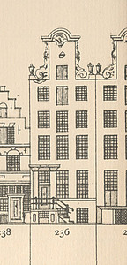 Herengracht 236, tekening Caspar Philips