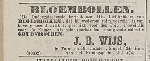 Singel 474 1878 bloembollen Algemeen Handelsblad 27-10-1878