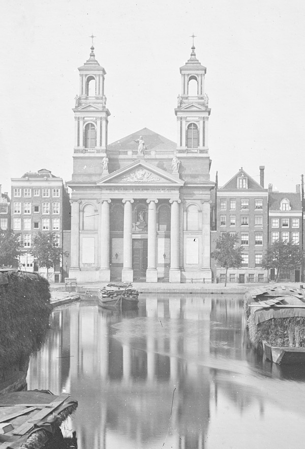 Waterlooplein 207 kerk vanaf de Leprozengracht 1867 SAA
