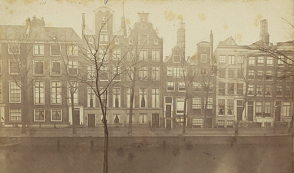 Keizersgracht 585-597, rond 1870, foto Stadsarchief Amsterdam