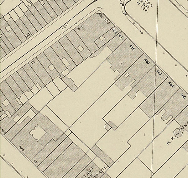 Herengracht 430 - 446 kaart PW 1909