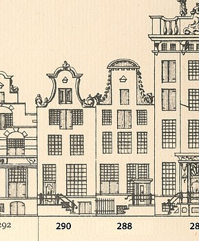 Herengracht 288-290, Tekening Caspar Philips