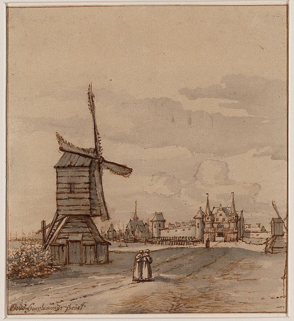 Poort 2 Haarlemmerpoort van buiten gezien 1810 Lamberts SAA