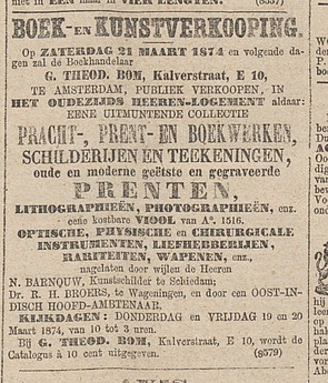 Grimburgwal Heerenlogement Aanbesteding sloop Het nieuws van den dag 16-06-1874