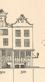 Herengracht 300 , Tekening Caspar Philips