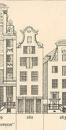 Herengracht 261, tekening Caspar Philips