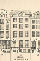 Herengracht 233 ,tekening Caspar Philips
