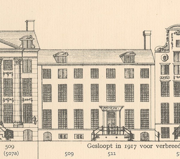 Herengracht 509 - 511, Tekening Caspar Philips