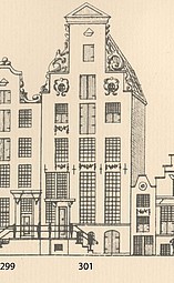 Herengracht 301,  tekening Caspar Philips