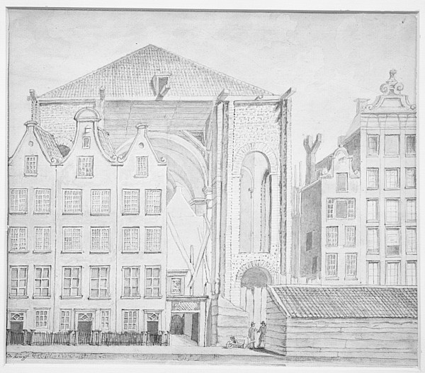 Waterlooplein 207 bouw 1837 prent RCE