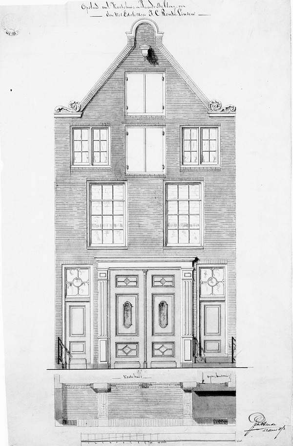 Keizersgracht 702 bouwtek koetshuis 1873 Heerde SAA