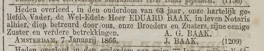 1866 Eduard overleden Algemeen Handelsblad 13-01-1866