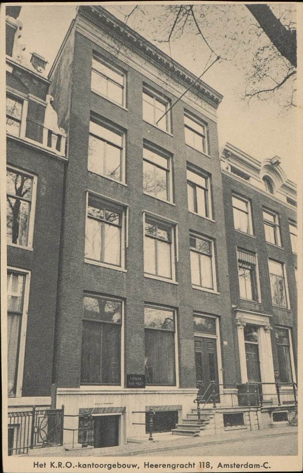 Herengracht 118 prentbriefkaart RK omroep 1930 SAA