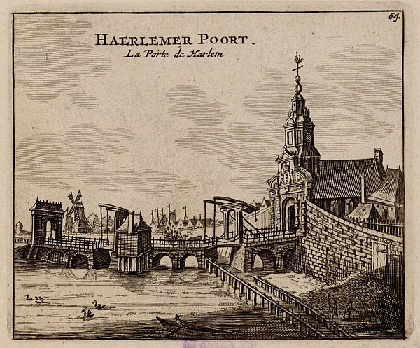 Poort 4 Haarlemmerpoort 1665 prent SAA