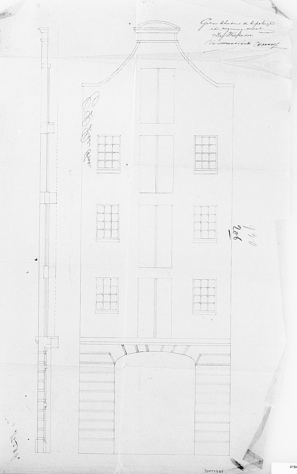 Herengracht 265 bouwtekening 1866 SSA