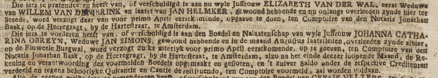 1788 Jonathan oproep notaris Amsterdamse courant 04-03-1788