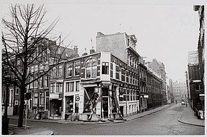 Keizersgracht 543 - Nieuwe Spiegelstraat, foto rond 1970