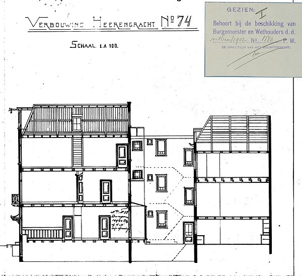 Herengracht 074 nieuwe doorsnede 1902 PA