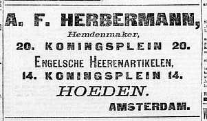 1894 Koningsplein 14 - 20 reclame De Telegraaf 21-02-1894