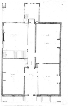Herengracht 386, tekening plattegrond bel-etage Vingboons