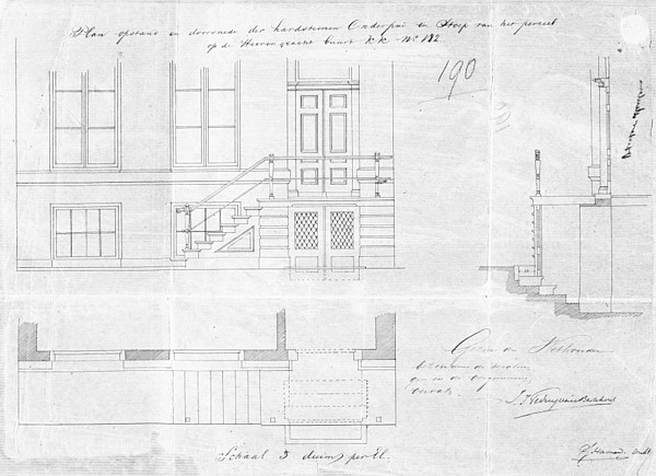 Herengracht 252 bouwtek 1861 Hamer