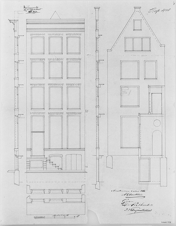 Keizersgracht 070 bouwtekening 1861 SAA