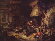 Adriaen van Ostade De alchemist, 1661,  London, National Gallery.