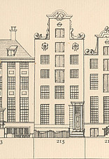 Herengracht 215 ,tekening Caspar Philips