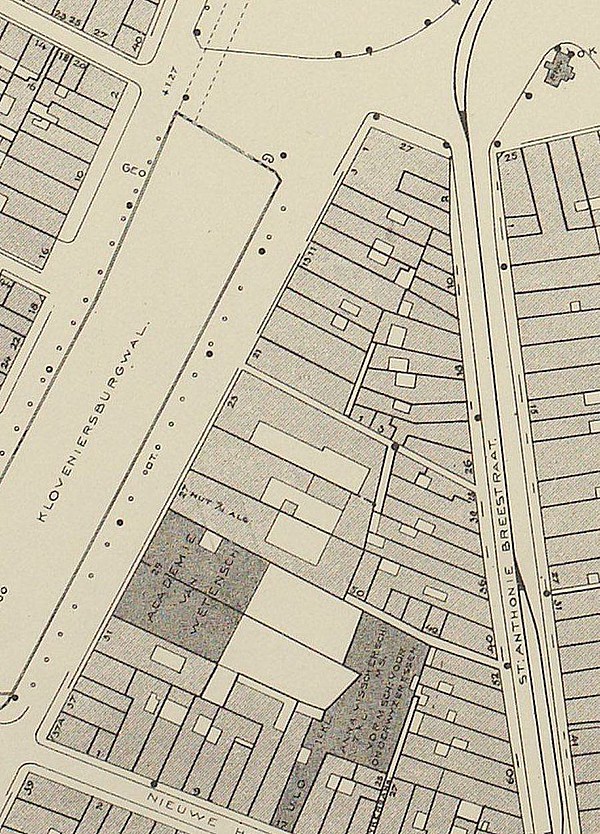 kaart H5 van Dienst Publieke Werken uit 1909, Stadsarchief Amsterdam