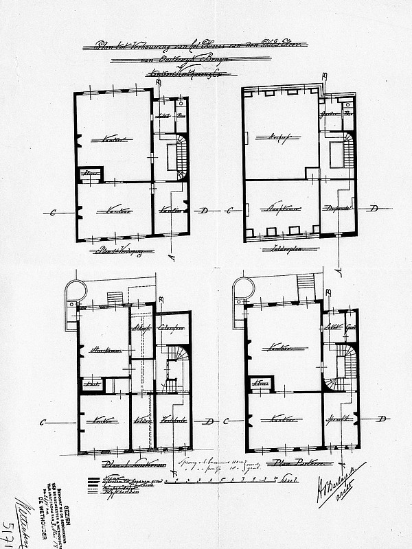 Herengracht 115 bouwtekening 1889 2 SAA
