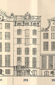 Herengracht 293,  tekening Caspar Philips