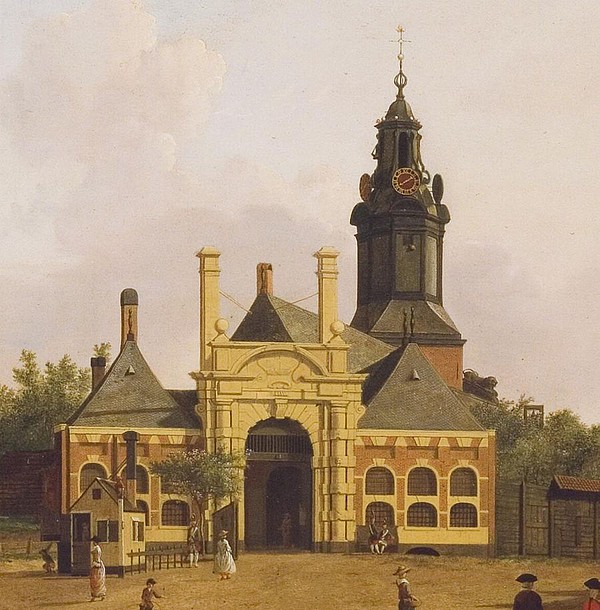Poort 4 Haarlemmerpoort schilderij 1754 deel AM