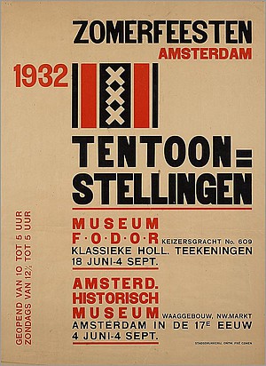 affiche 1932 voor een tentoonstelling in Fodor
