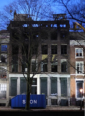 Herengracht 132, na brand 2 januari 2008