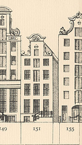 Herengracht 151, tekening Caspar Philips
