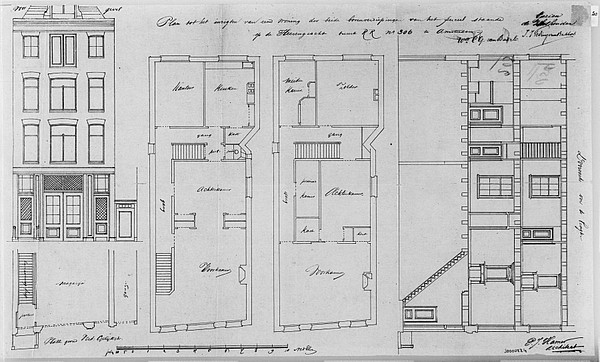 Herengracht 121 bouwtekening 1863 1 SAA