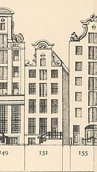 Herengracht 151, tekening Caspar Philips