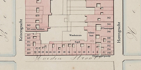 Herengracht 346 kaart Loman 1860
