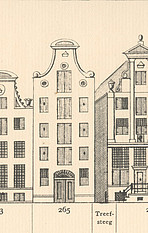Herengracht 265, tekening Caspar Philips